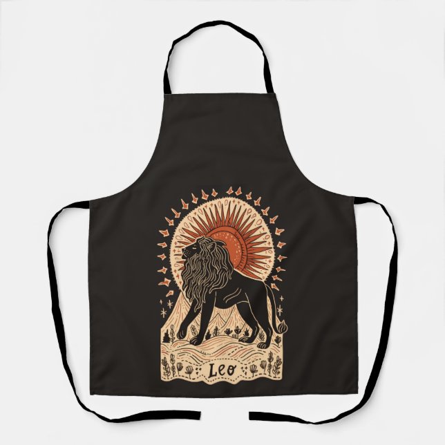 Delantal Apron Leo Celestial Zodiac Art (Anverso)