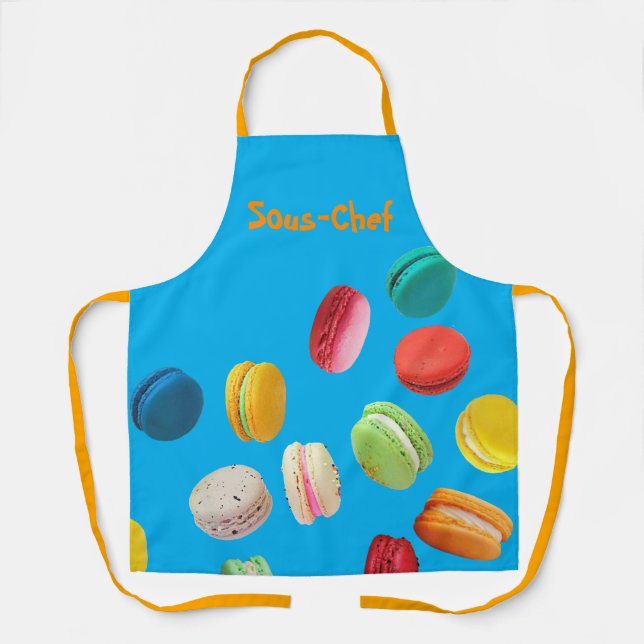 Delantal Apron 'Macarones franceses' personalizable (Anverso)