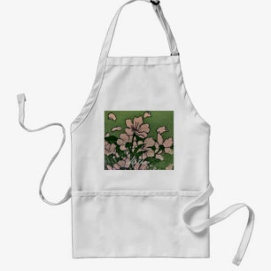 Delantal Apron mágico con flores rosadas