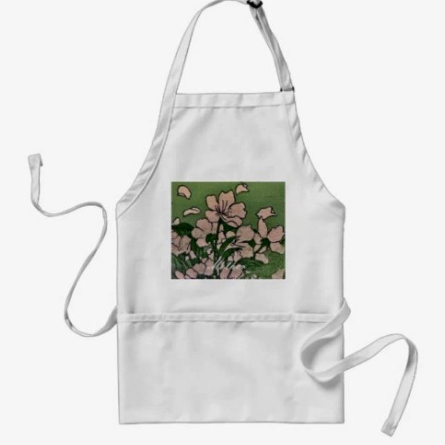 Delantal Apron mágico con flores rosadas (Subido por el creador)