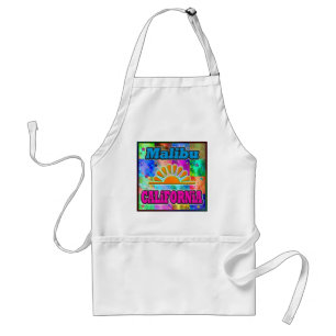 Delantal Apron Malibu Sun & Palms