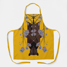 Delantal Aprón medio de mostaza de Fox voladora