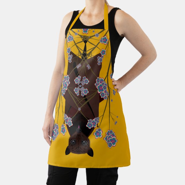 Delantal Aprón medio de mostaza de Fox voladora (in situ)