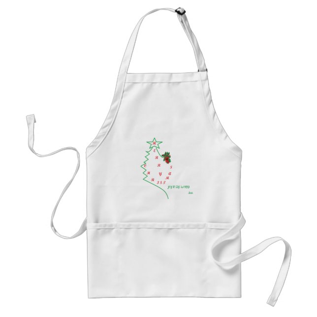 Delantal Apron: MERRY NAVIDAD (Frente)