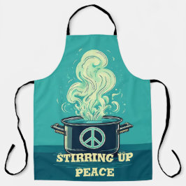 Delantal Aprón minimalista - Agitando la paz - Kitc moderno