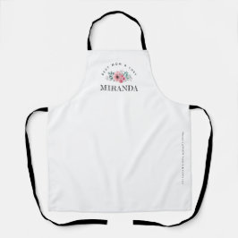 Delantal Apron minimalista negro y blanco mejor mamá y chef