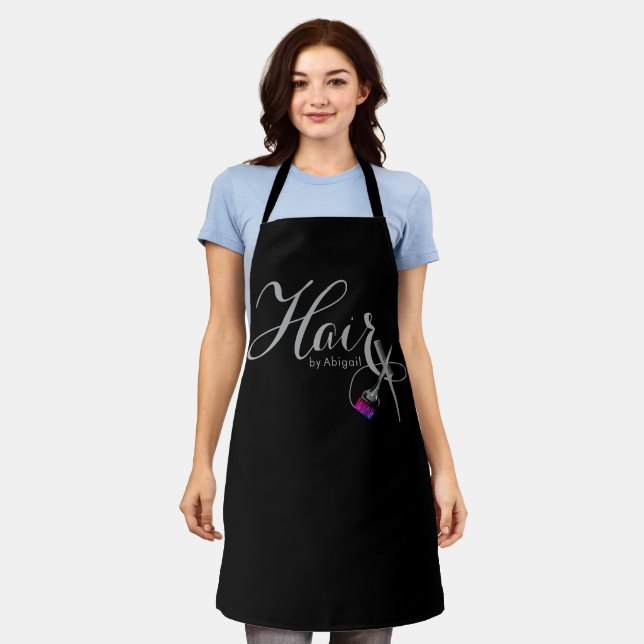 Delantal Apron moderno estilo cabello negro (Gastado)