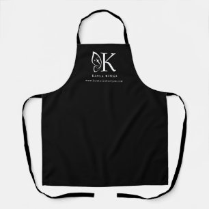 Delantal Apron monograma inicial de ala mariposa personaliz