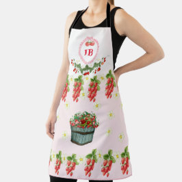 Delantal Apron monogramado de fresa personalizado - Persona