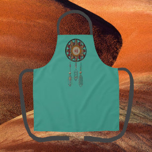 Delantal Apron monogramado turquesa con Dreamcatcher
