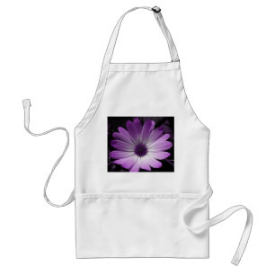 Delantal Apron morado de flores de margarita