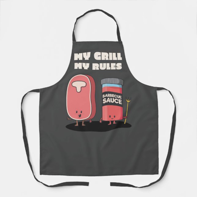 Delantal Apron My Grill My Rules (Anverso)