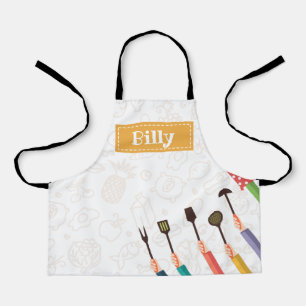 Delantal Apron, Naranja de cosas de cocina