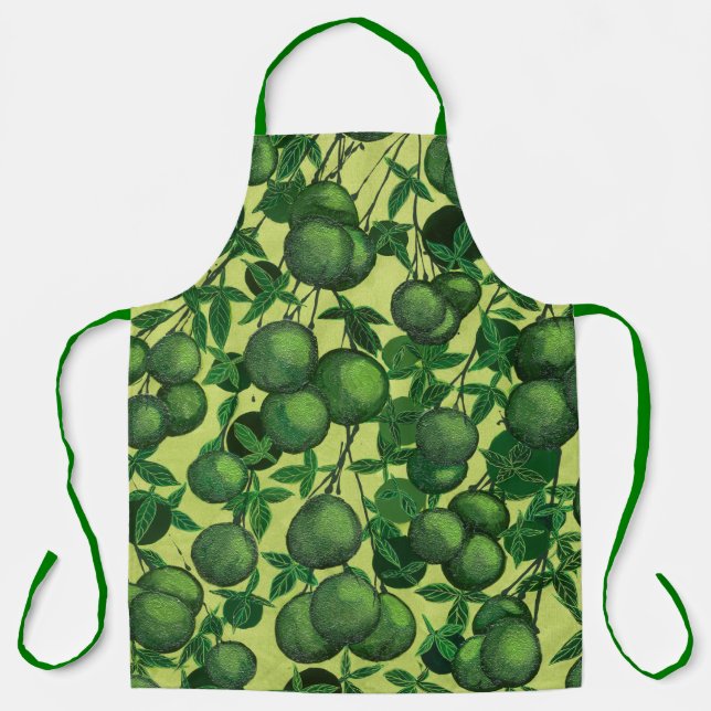 Delantal Apron Naranjas verdes (Anverso)