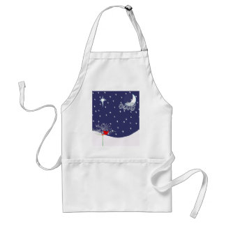 Delantal Apron Navidades de aves rojas