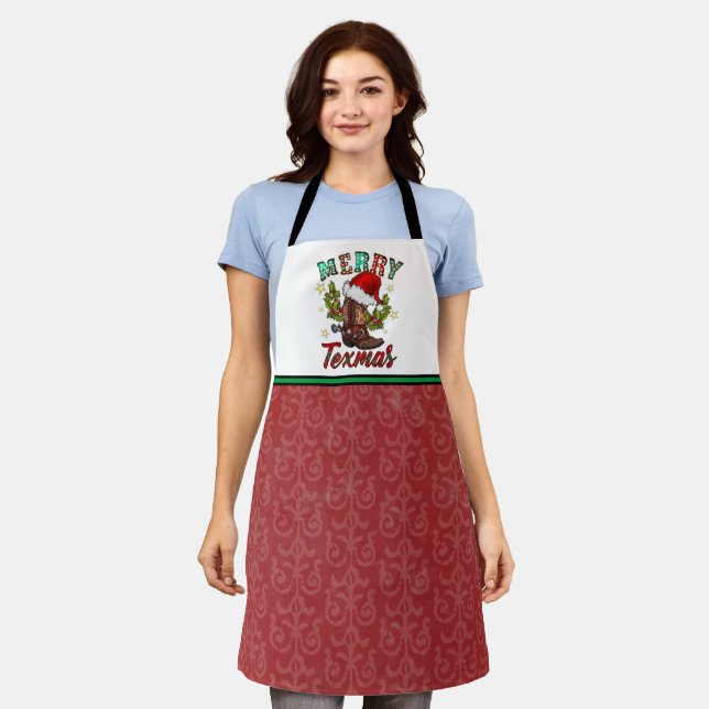 Delantal Apron, Navidades de Merry Texmas (Gastado)