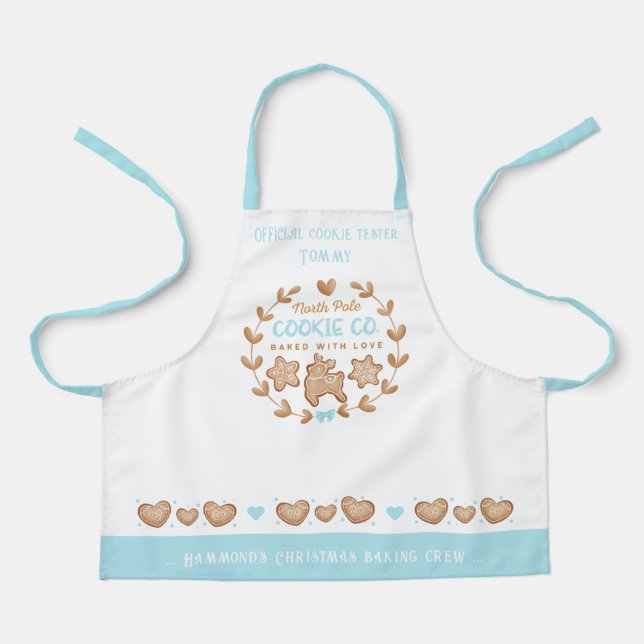 Delantal Apron, Navidades de nombres de galletas para niños (Anverso)