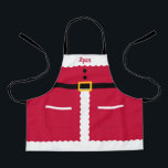 Delantal Apron Navidades de Santa Kid personalizados<br><div class="desc">Este bonito diseño se puede personalizar según tus combinaciones de colores favoritas. Se ofrecen diseños para adultos y junior. ¡Hace un gran regalo! Encuentre artículos de papelería y regalos elegantes en nuestra tienda: www.berryberrysweet.com.</div>