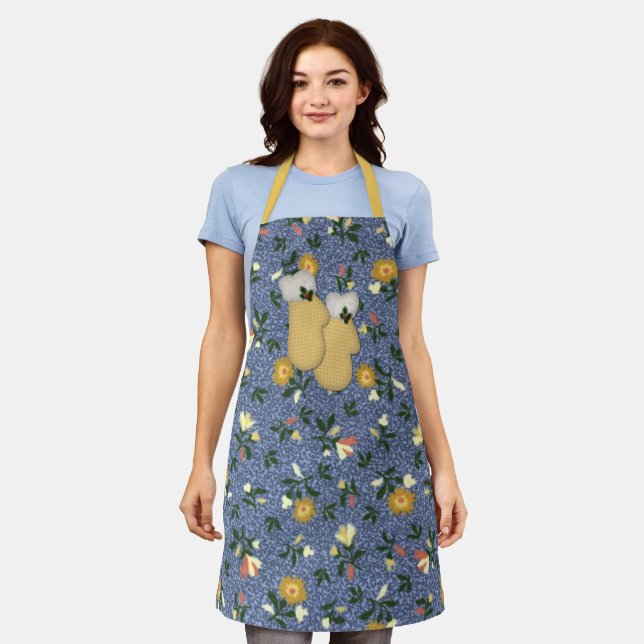 Delantal Apron Navidades de Yellow Mittens (Gastado)