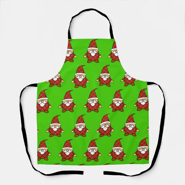 Delantal Apron Navidades del patrón de Gnome de Cártel (Anverso)