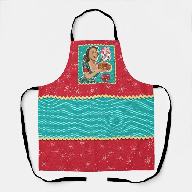 Delantal Apron, Navidades divertidos de torta de fruta (Anverso)