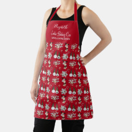Delantal Apron Navidades monogramados de Cookie Baking