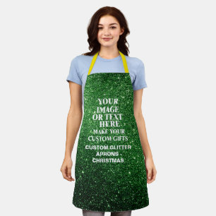 Delantal Apron, Navidades Purpurinas verdes - Gif Personali