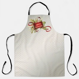 Delantal Apron navideño moderno de Navidades rojos
