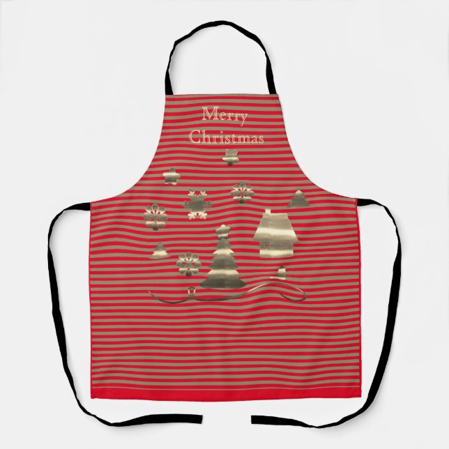 Delantal Apron navideño personalizado Merry (Anverso)