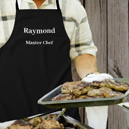 Delantal Apron negro - sólido - sin patrón