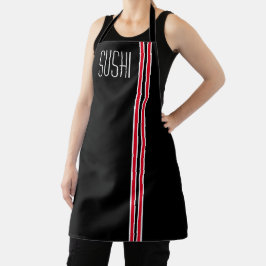 DELANTAL APRON NEGRO SUSHI