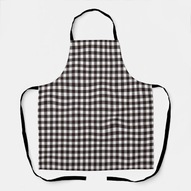 Delantal Apron negro y blanco (Anverso)