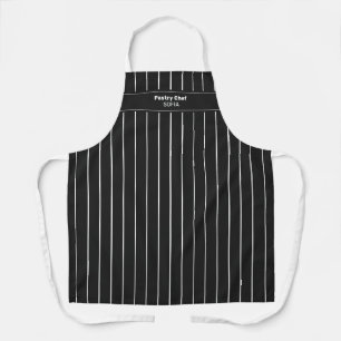 Delantal Apron negro y blanco del chef
