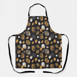 Delantal Apron negro y marrón de impresión de animales mode