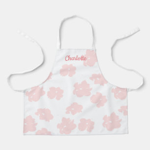Delantal Apron, niño de flor rosa abstracto y personalizad