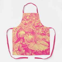 Delantal Apron - "Nodding Lotus" (Tropical)