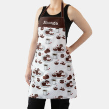 Apron nombre personalizado de Donut Baker