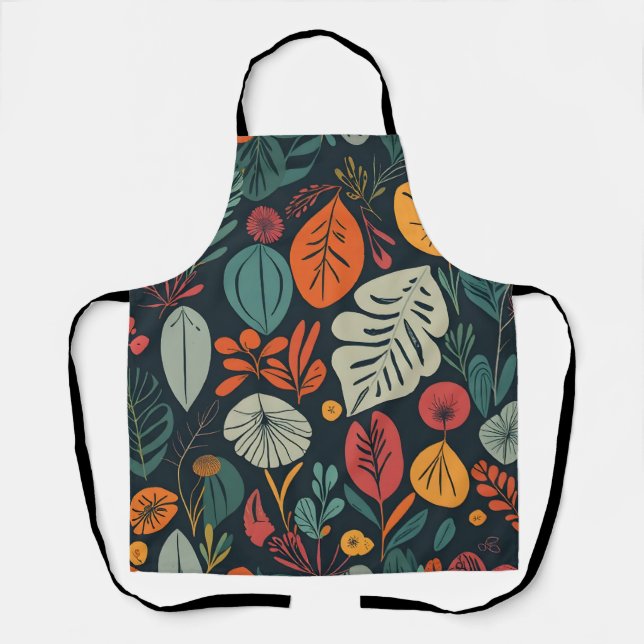 Delantal Apron orgánico vibrante - Decoración artística del (Anverso)
