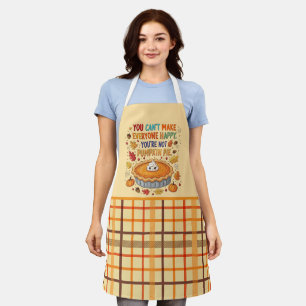 Delantal Apron otoño de plaid Pumpkin Pie Baking Funny