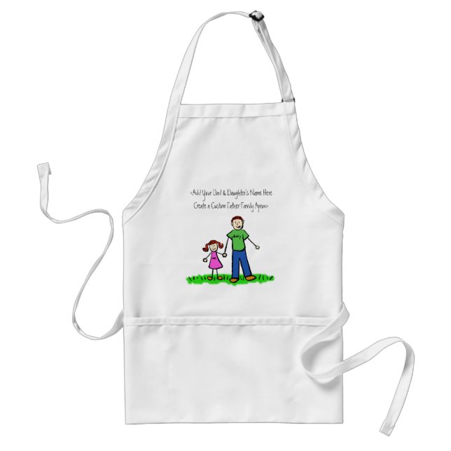 Delantal Apron, padre de la familia Redhead y Personalizado (Frente)