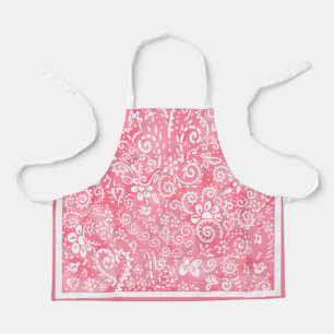 Delantal Apron paisley rosada del niño