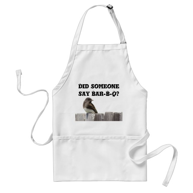 Delantal Apron - Pájaro en valla v.2 (Frente)