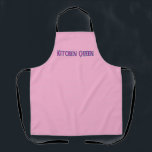 Delantal Apron Pastel Rosa Personalizado - Texto Personaliz<br><div class="desc">Añada un toque de encanto personalizado a su cocina con este bonito delantal rosa pastel. Personalizar con tu nombre, una cita divertida para cocinar, un fragmento de receta favorito o cualquier texto que desees. Este delantal es perfecto para cocinar, cocinar, asar o cualquier aventura en la cocina. Un regalo atento...</div>
