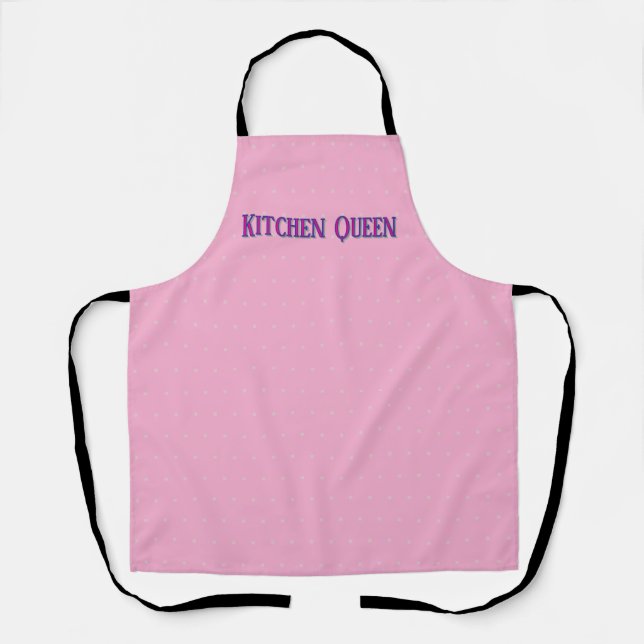 Delantal Apron Pastel Rosa Personalizado - Texto Personaliz (Anverso)