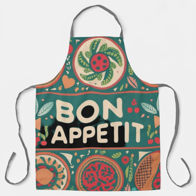 Delantal Apron, patrón, bon appetit (Anverso)