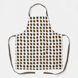 Delantal Aprón patrón de pinecona de naturaleza navideña