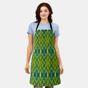 Delantal Apron - Patrón Kaleidoscope en los verdes