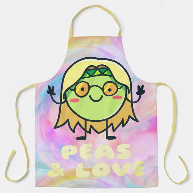 Delantal Apron Peas & Love Tie Dye (Anverso)