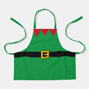 Delantal Apron, pequeño ayudante de Santa, Navidades de Elf