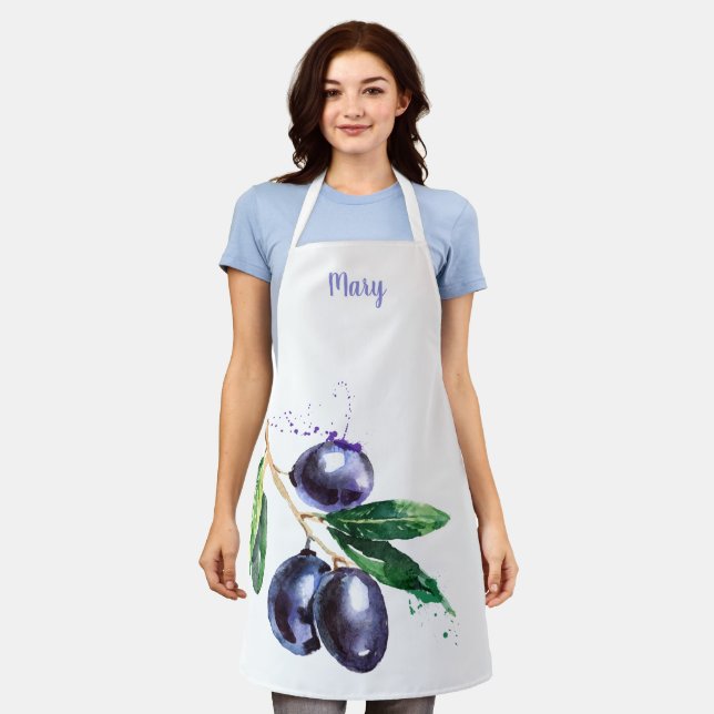 Delantal Apron Personalizable de aceitunas acuáticas (Gastado)